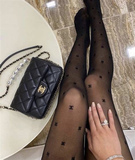 chanel printed tights|Chanel tights for women.